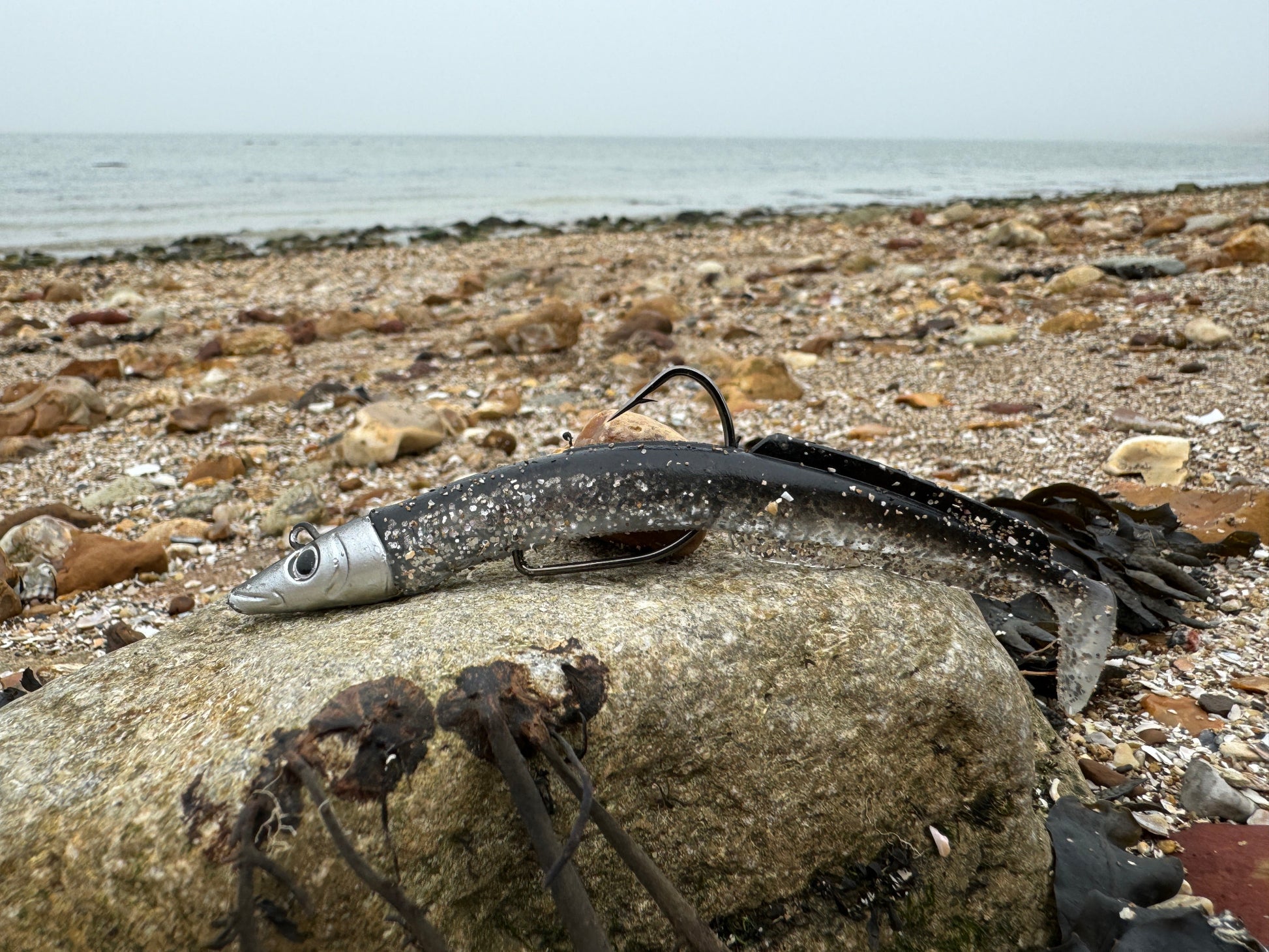 DRX Sandeels Black and Silver Beach View