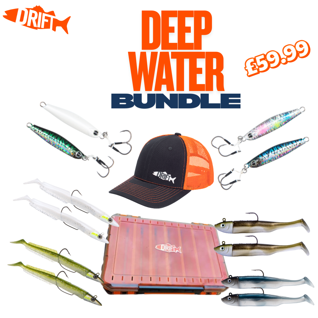 deep sea fishing lure kit Pro Packs & Gift Sets for The Best - Slow Pitch Jigs and Hooks Fathom Offshore recommend Spread Chart Small lure bag El Nino Loco Same Ole Roll Small Mo Head Chugger Small B Glow-in-the-Dark Shrimp Lure Set