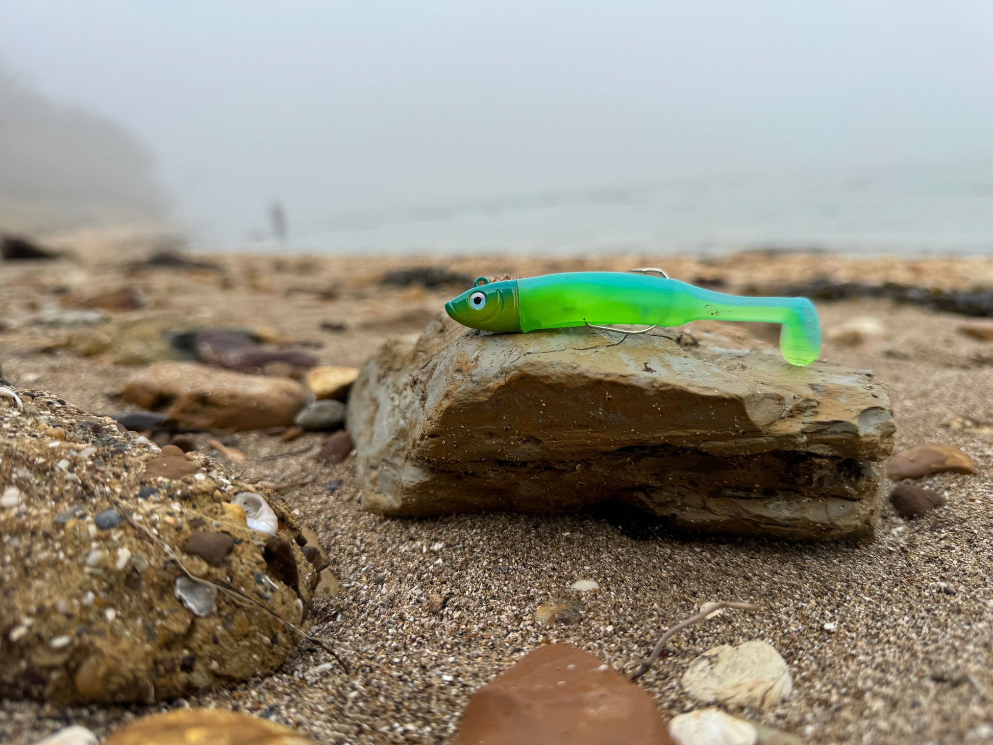 Drift Shoal Shad Blue/Green Beach View