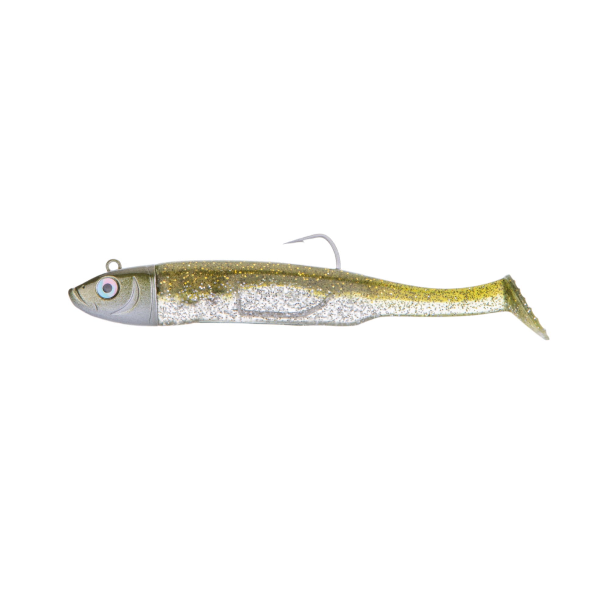Drift Shoal Shad Sparkling Khaki Profile View